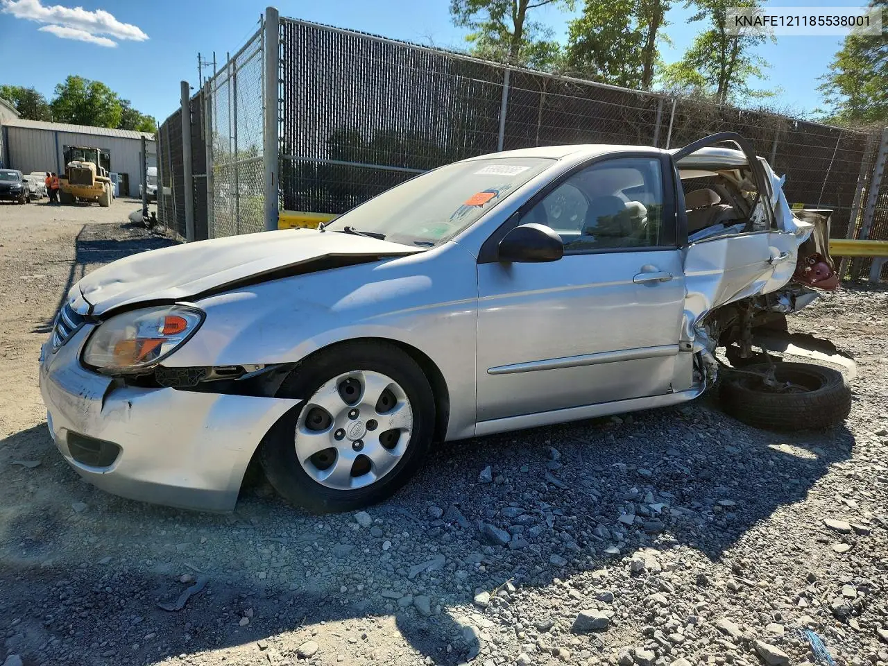 2008 Kia Spectra Lx VIN: KNAFE121185538001 Lot: 55990556