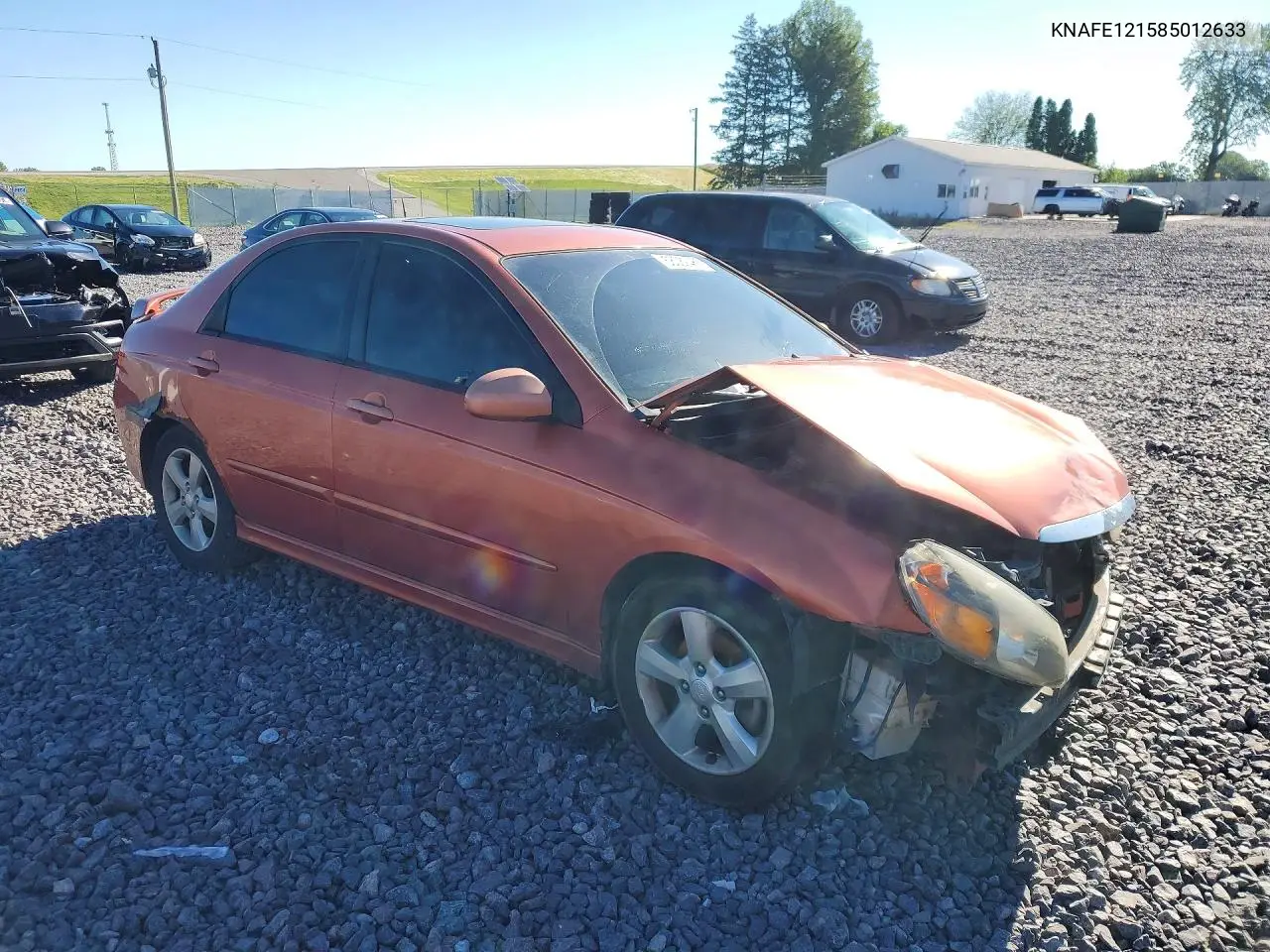 2008 Kia Spectra Lx VIN: KNAFE121585012633 Lot: 58082466