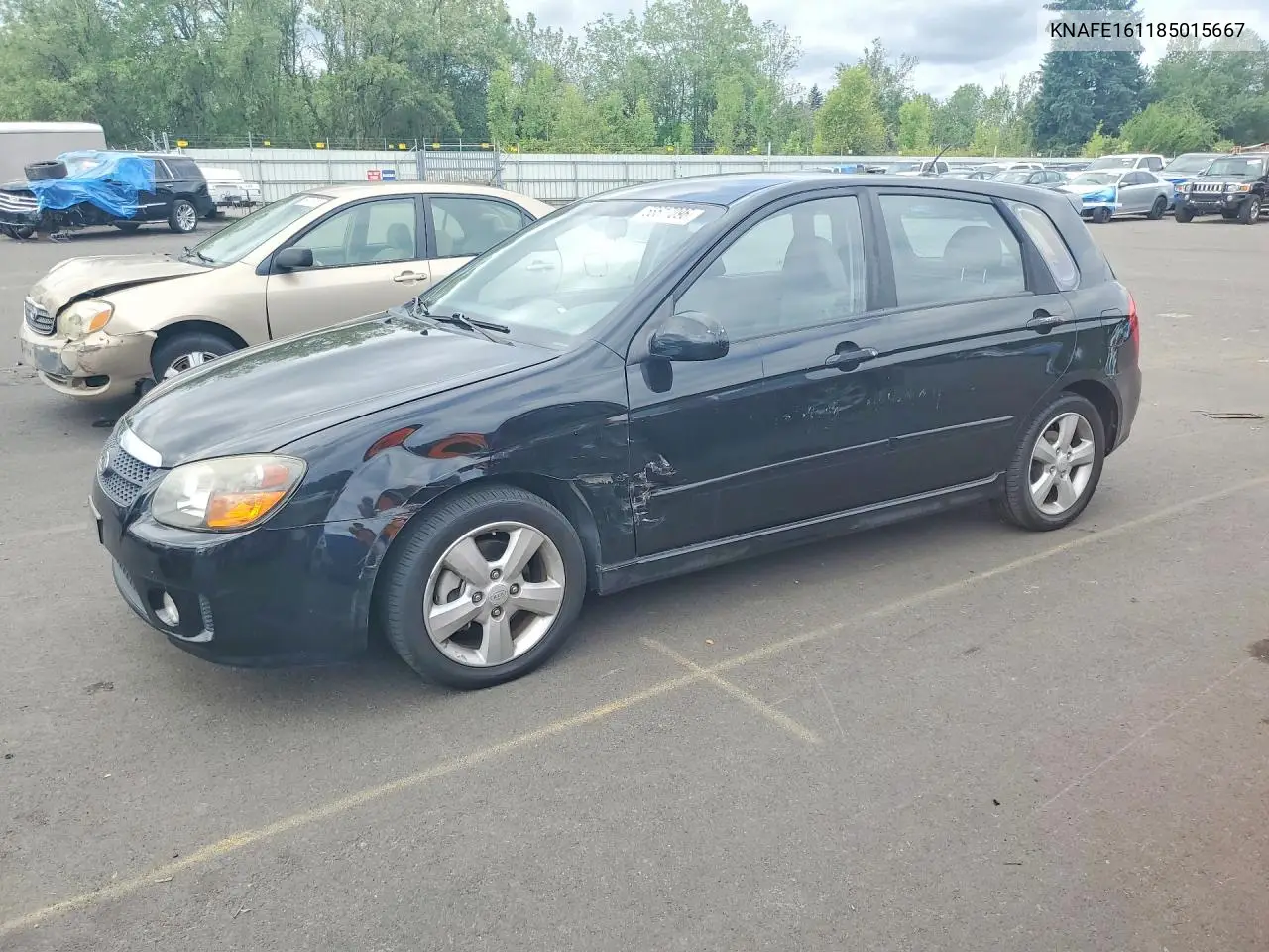2008 Kia Spectra5 5 Sx VIN: KNAFE161185015667 Lot: 58617096