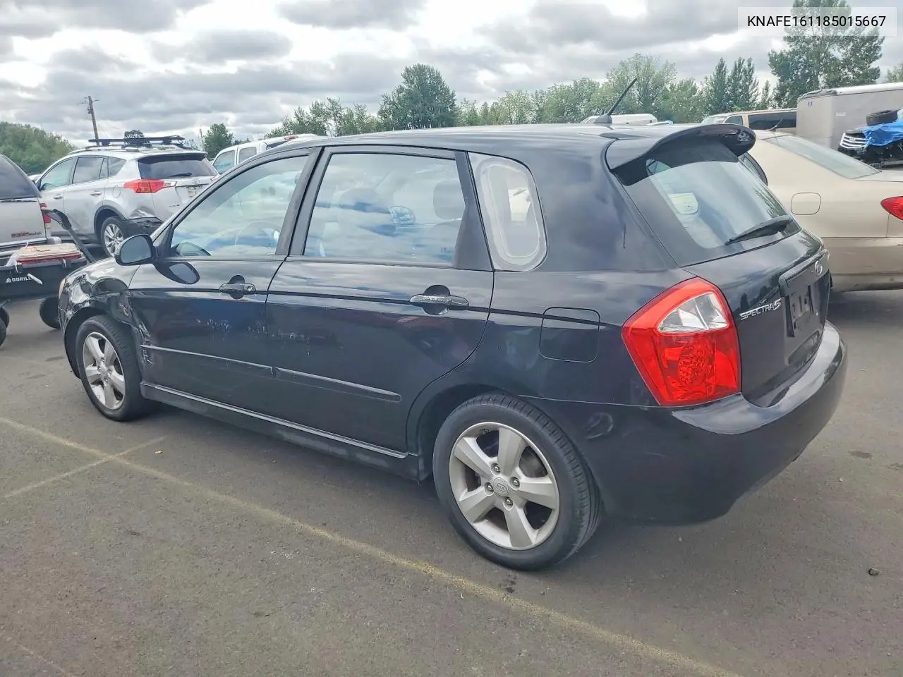 2008 Kia Spectra5 5 Sx VIN: KNAFE161185015667 Lot: 58617096