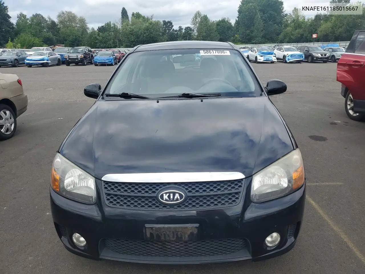 2008 Kia Spectra5 5 Sx VIN: KNAFE161185015667 Lot: 58617096
