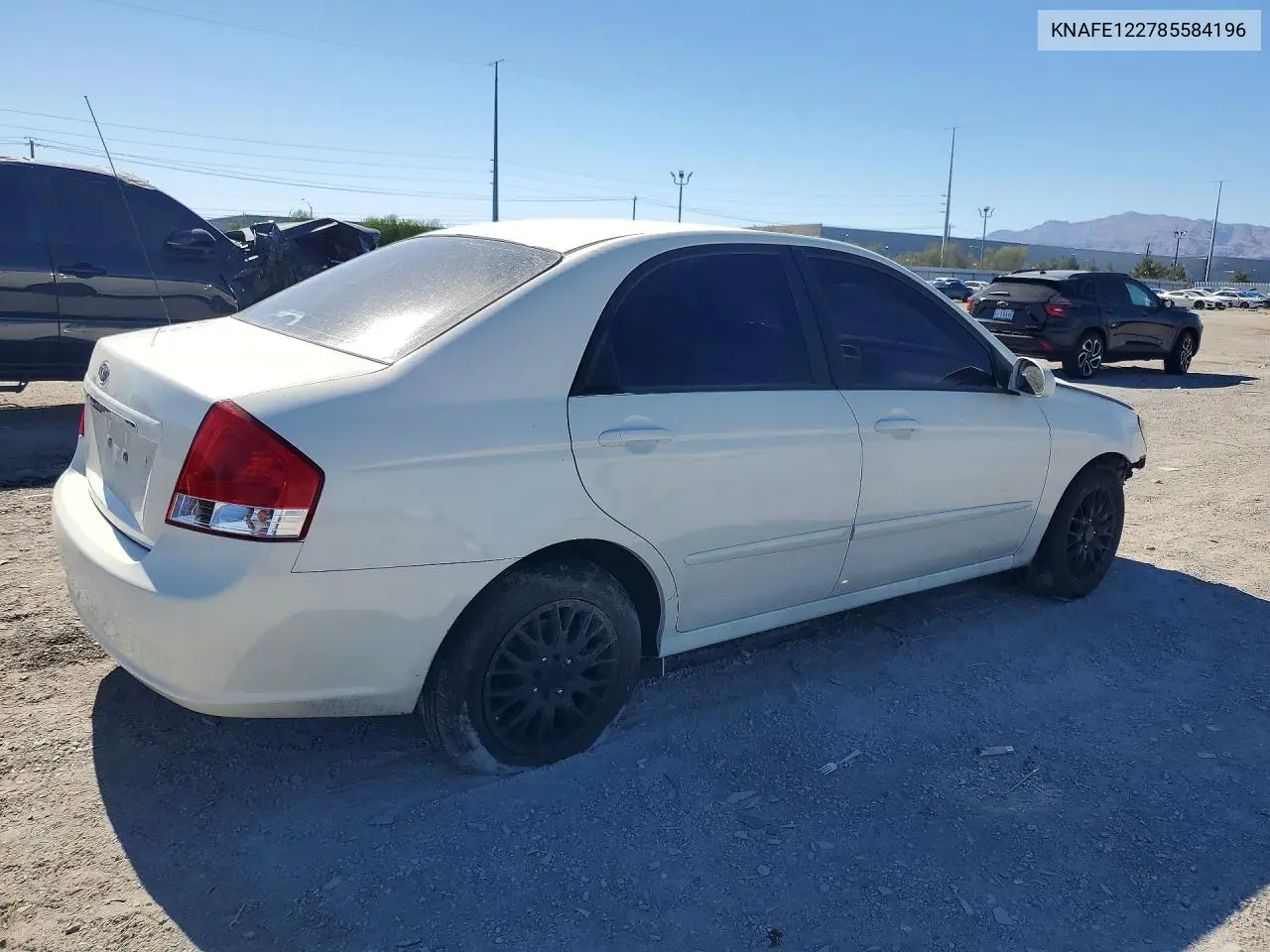 2008 Kia Spectra Lx VIN: KNAFE122785584196 Lot: 59191086