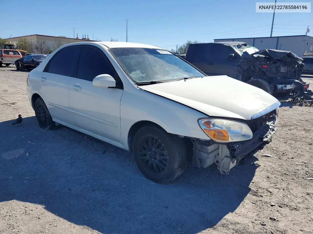 2008 Kia Spectra Lx VIN: KNAFE122785584196 Lot: 59191086