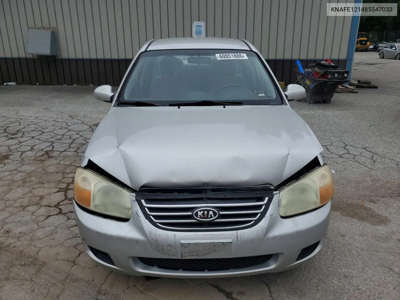 2008 Kia Spectra Ex/Lx/Sx VIN: KNAFE121485547033 Lot: 60051886