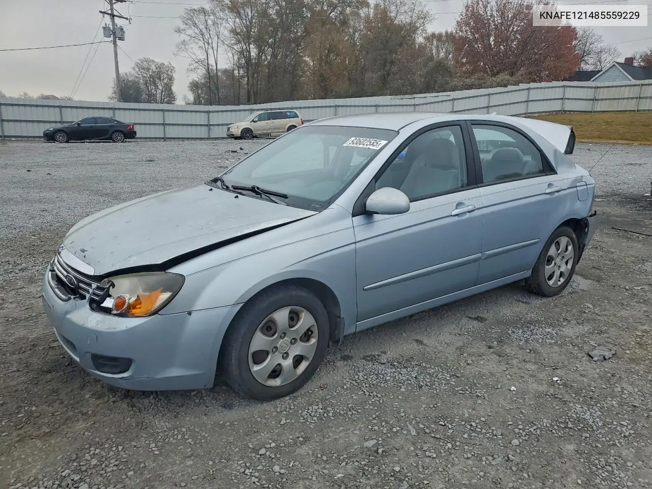 2008 Kia Spectra Ex VIN: KNAFE121485559229 Lot: 93602535