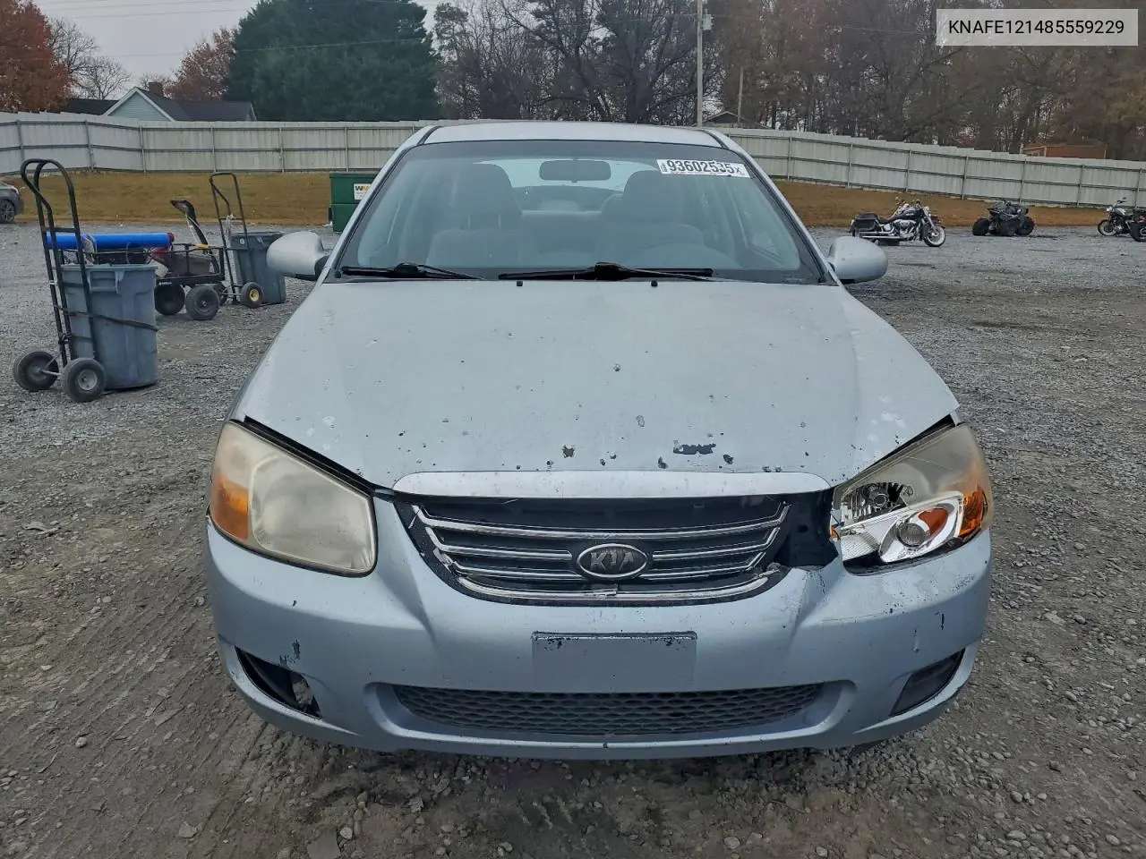 2008 Kia Spectra Ex VIN: KNAFE121485559229 Lot: 93602535