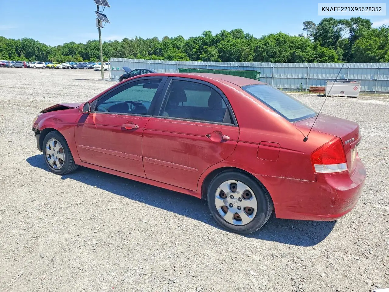 2009 Kia Spectra Lx VIN: KNAFE221X95628352 Lot: 51511646