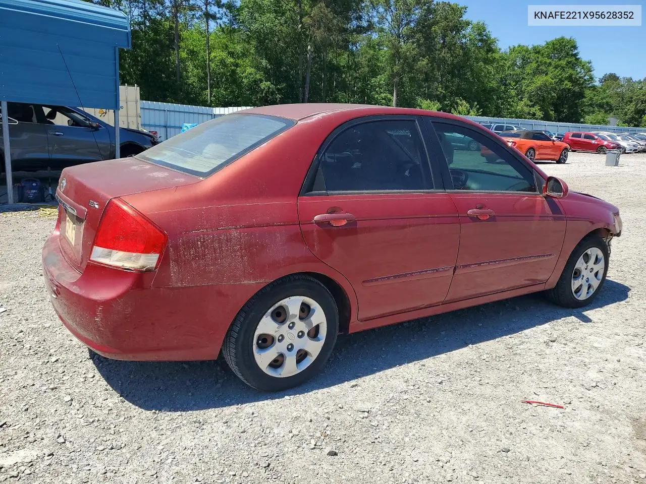 2009 Kia Spectra Lx VIN: KNAFE221X95628352 Lot: 51511646
