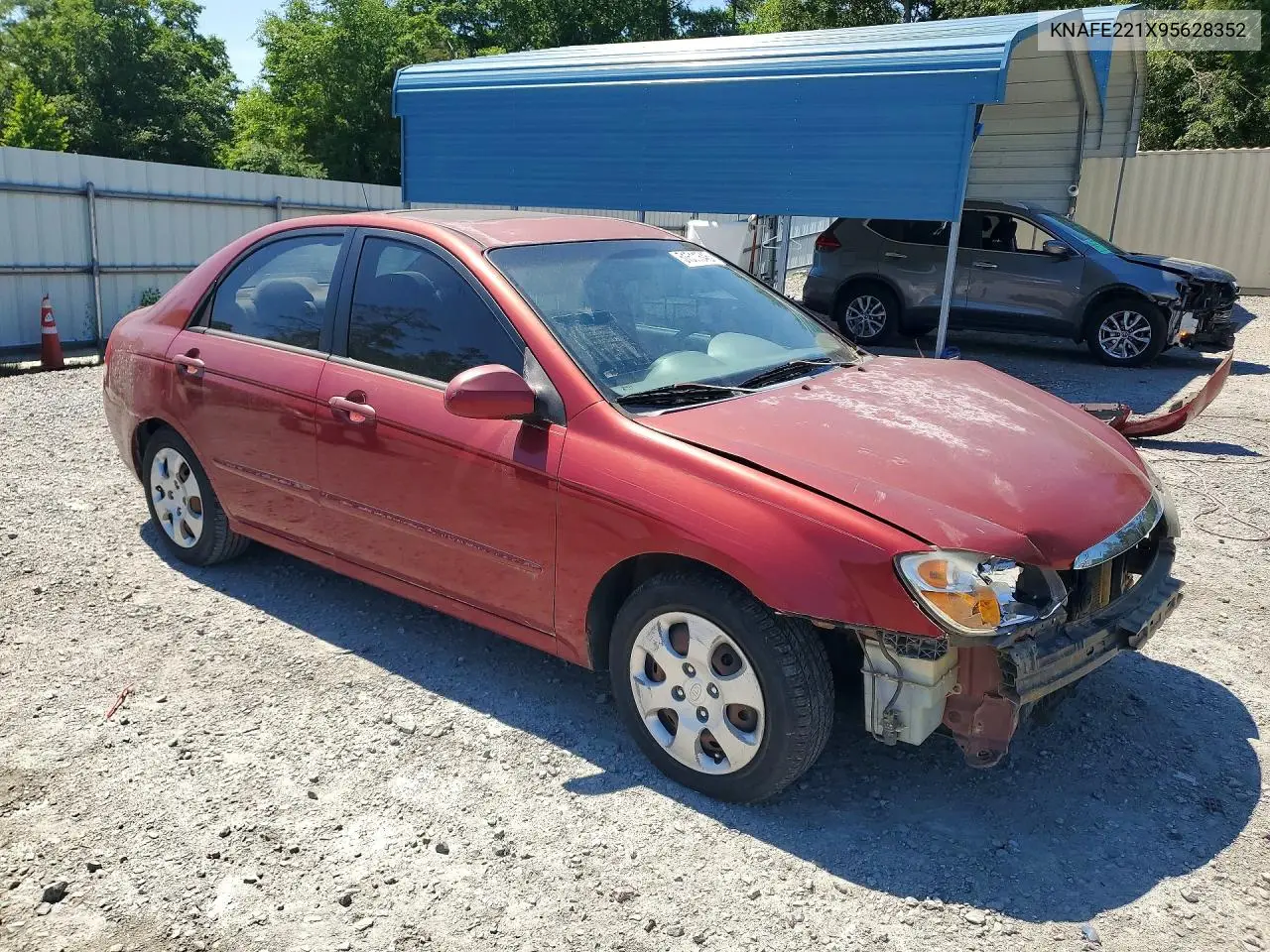 2009 Kia Spectra Lx VIN: KNAFE221X95628352 Lot: 51511646
