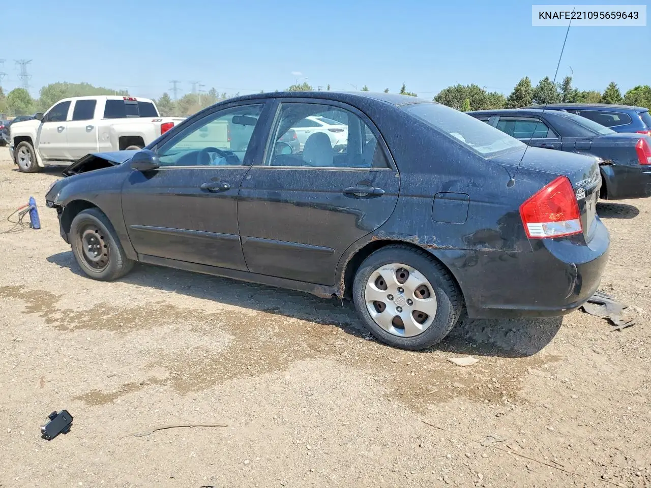 2009 Kia Spectra Lx VIN: KNAFE221095659643 Lot: 53301256