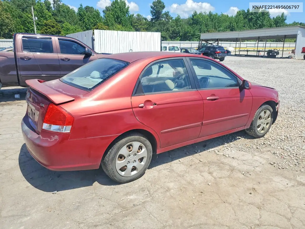2009 Kia Spectra Ex/Lx/Sx VIN: KNAFE221495606797 Lot: 56731896