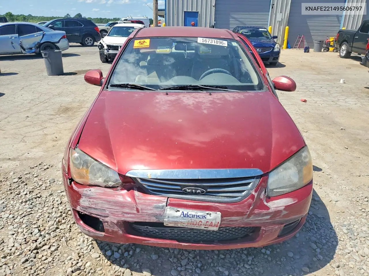 2009 Kia Spectra Ex/Lx/Sx VIN: KNAFE221495606797 Lot: 56731896