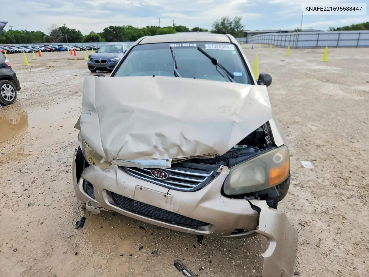 2009 Kia Spectra Lx VIN: KNAFE221695588447 Lot: 57325386