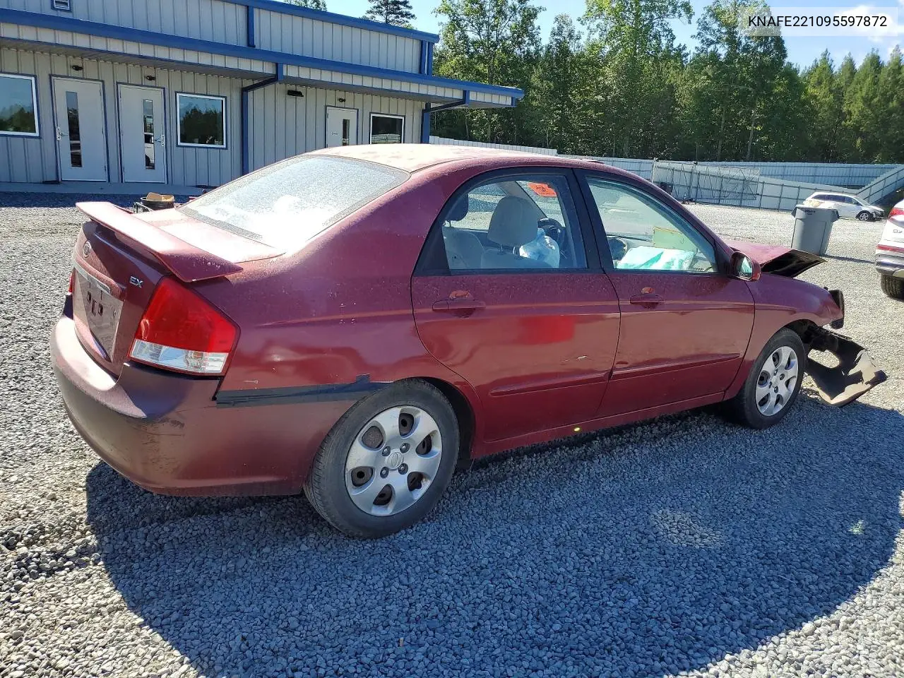 2009 Kia Spectra Lx VIN: KNAFE221095597872 Lot: 57501336