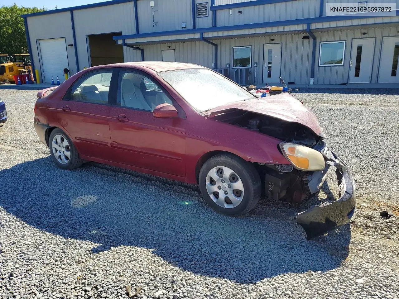 2009 Kia Spectra Lx VIN: KNAFE221095597872 Lot: 57501336