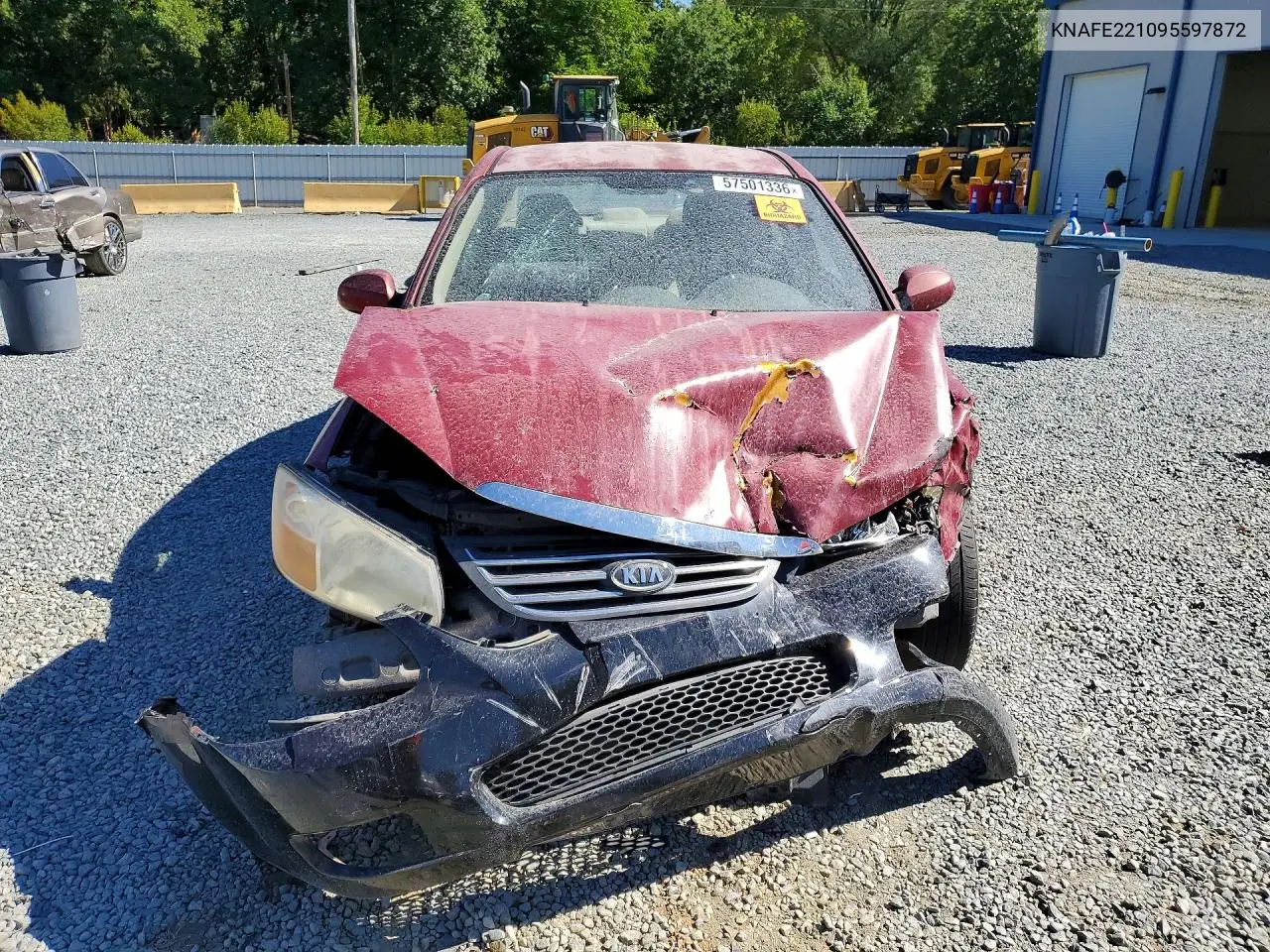 2009 Kia Spectra Lx VIN: KNAFE221095597872 Lot: 57501336