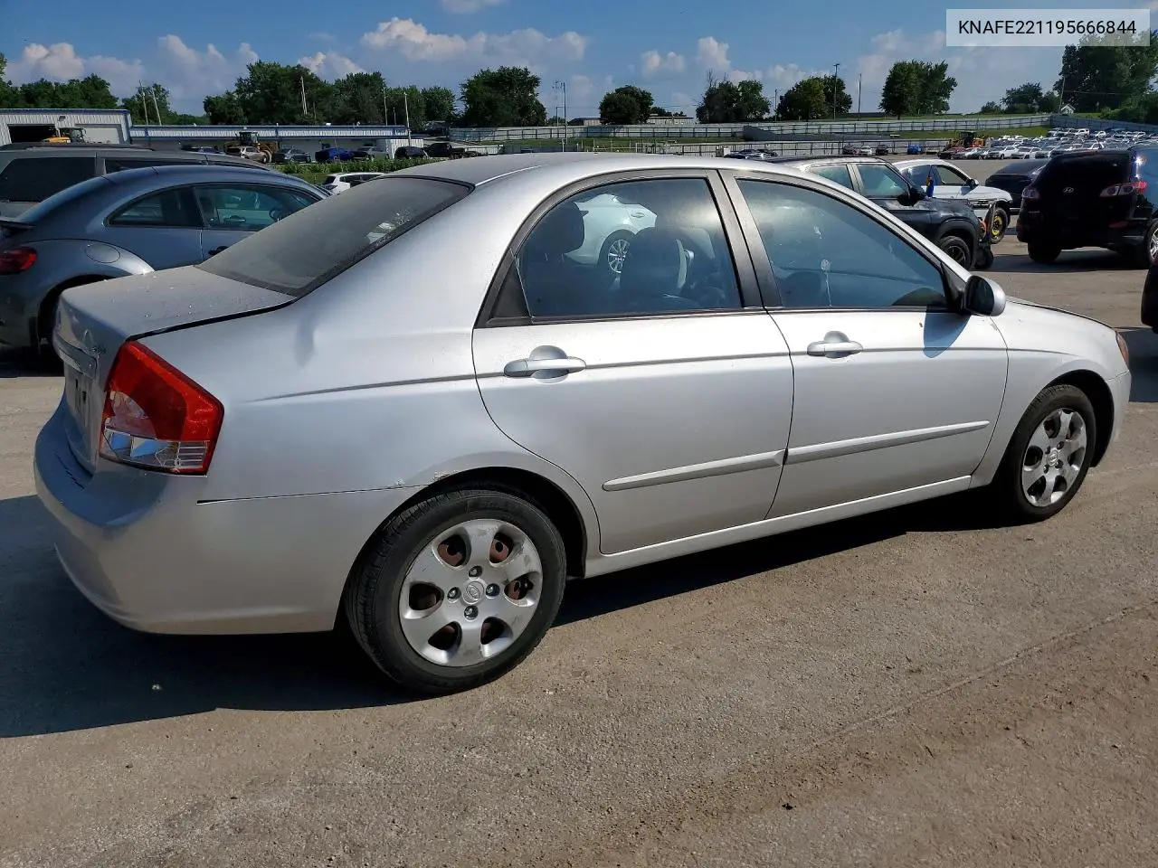2009 Kia Spectra Lx VIN: KNAFE221195666844 Lot: 57512206