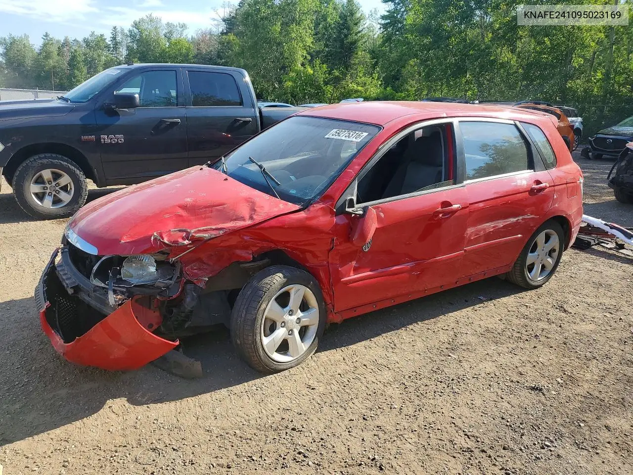 2009 Kia Spectra Sx VIN: KNAFE241095023169 Lot: 59275316