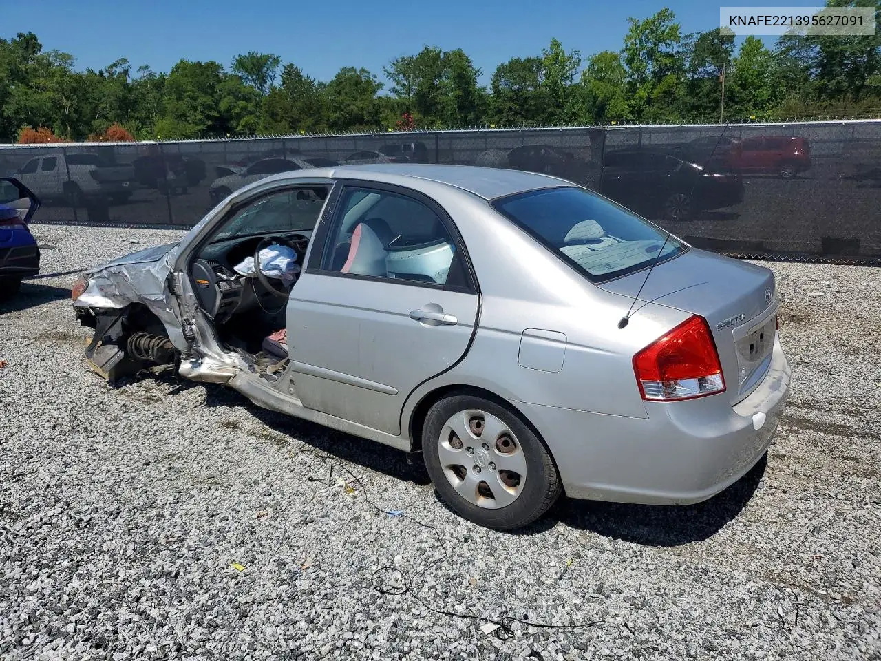 2009 Kia Spectra Lx VIN: KNAFE221395627091 Lot: 60160146