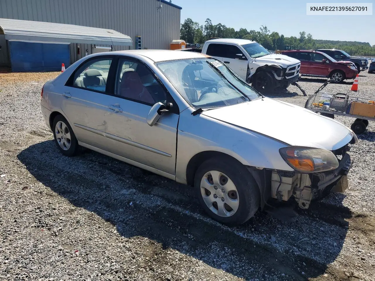 2009 Kia Spectra Lx VIN: KNAFE221395627091 Lot: 60160146
