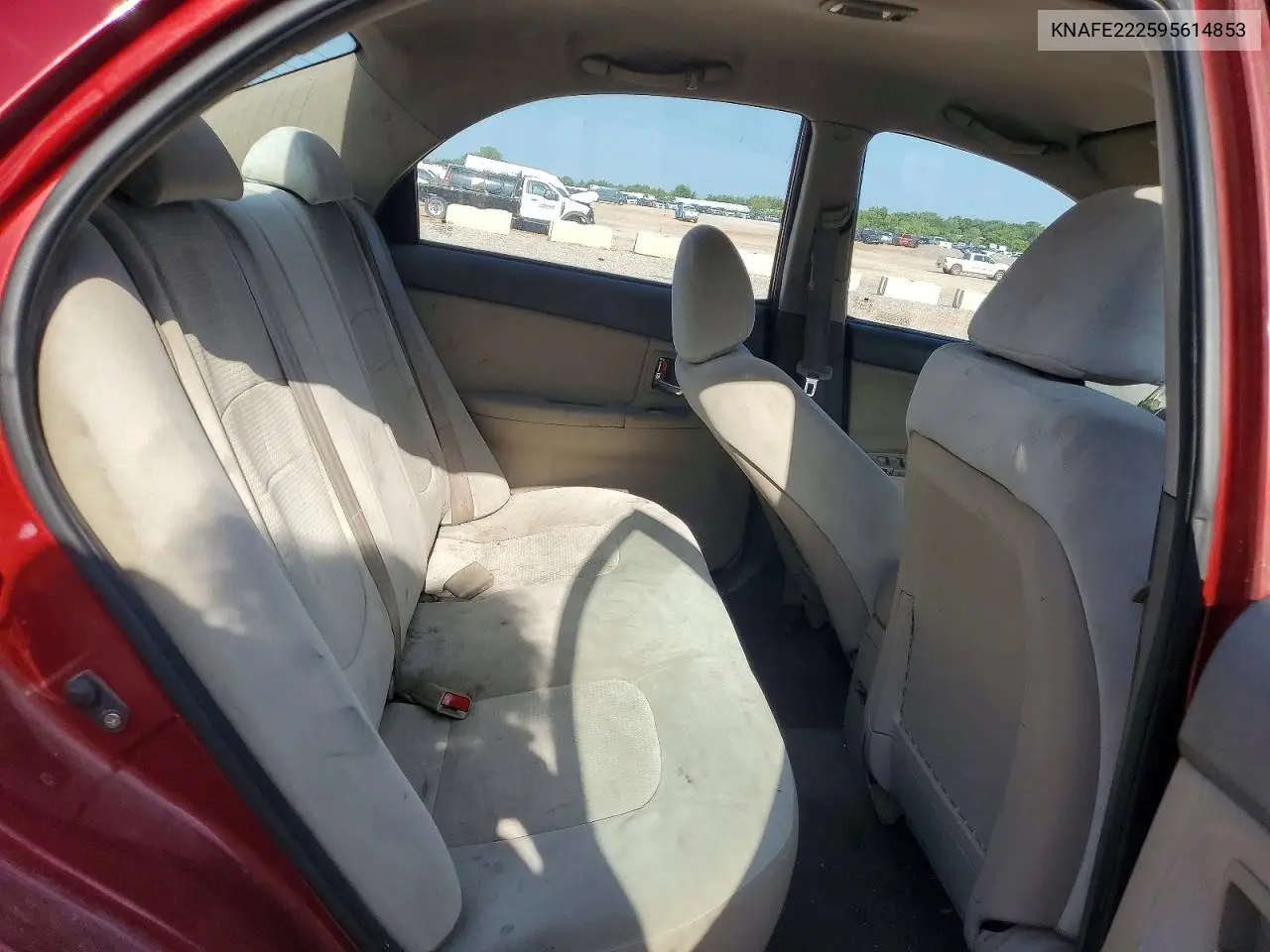 2009 Kia Spectra Lx VIN: KNAFE222595614853 Lot: 60705556
