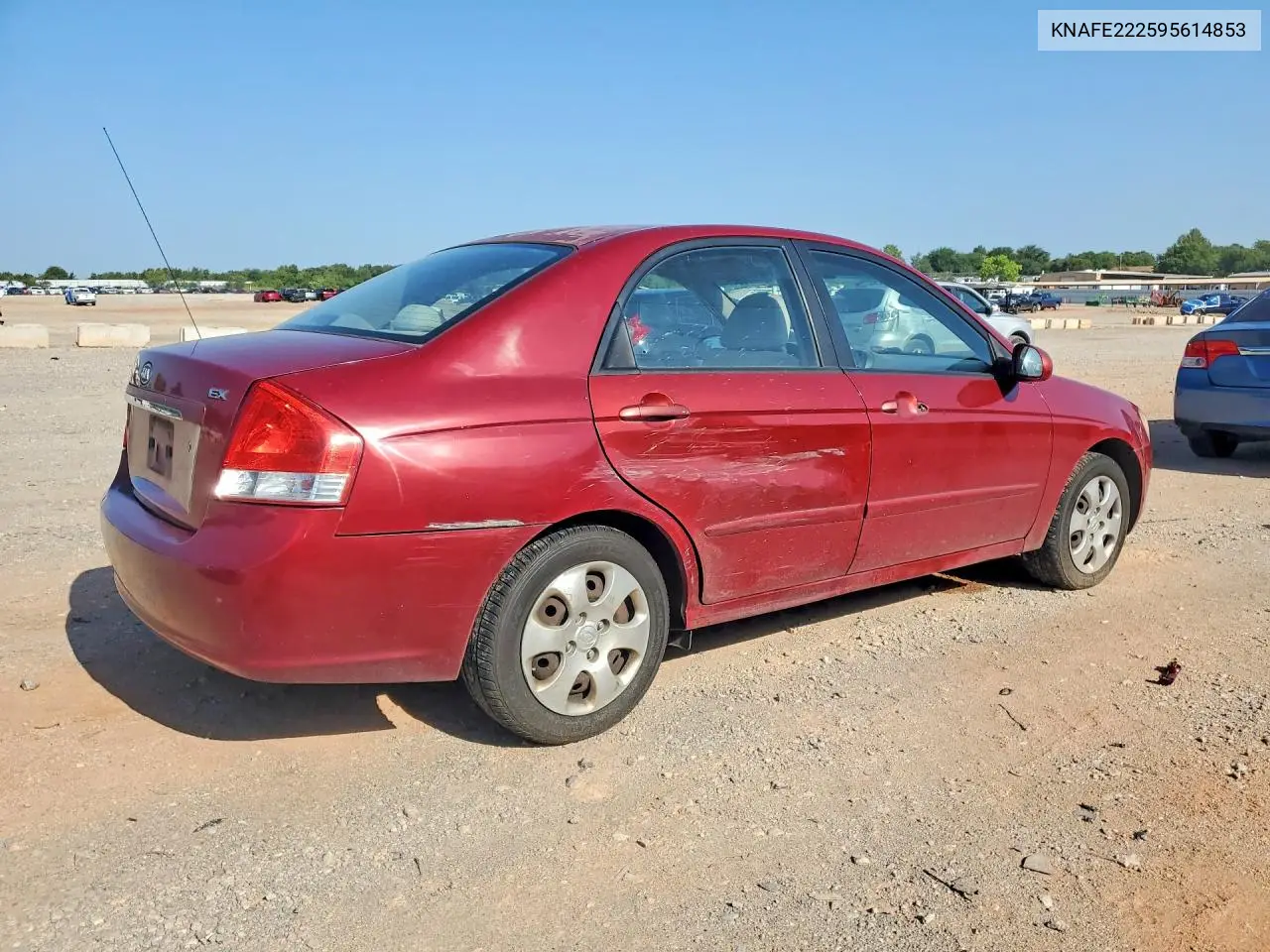 2009 Kia Spectra Lx VIN: KNAFE222595614853 Lot: 60705556