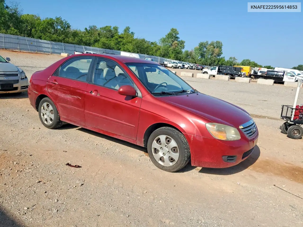2009 Kia Spectra Lx VIN: KNAFE222595614853 Lot: 60705556