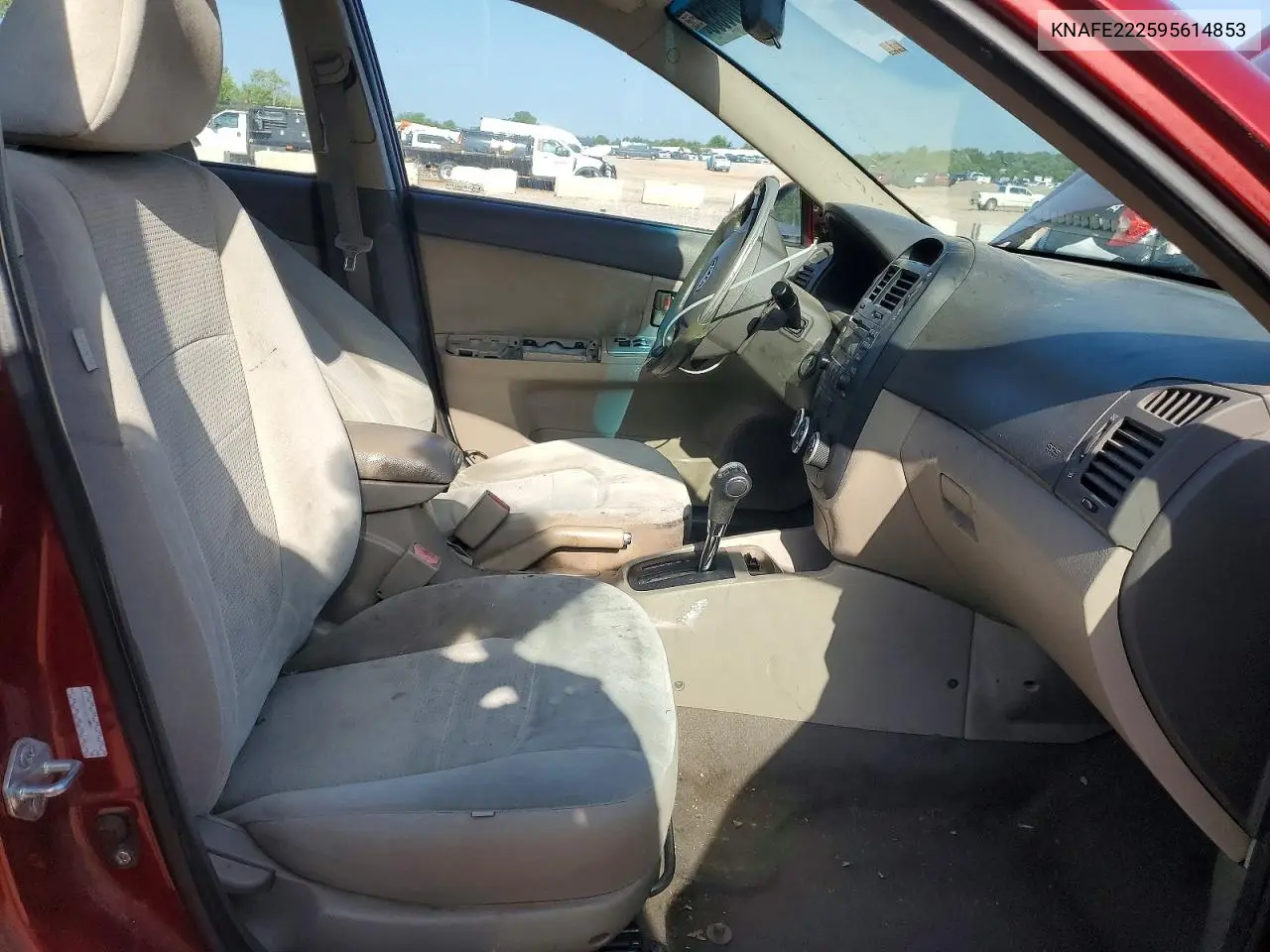 2009 Kia Spectra Lx VIN: KNAFE222595614853 Lot: 60705556