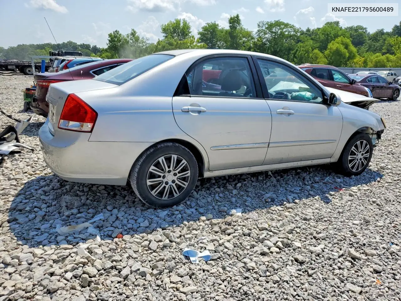 2009 Kia Spectra Lx VIN: KNAFE221795600489 Lot: 61557506