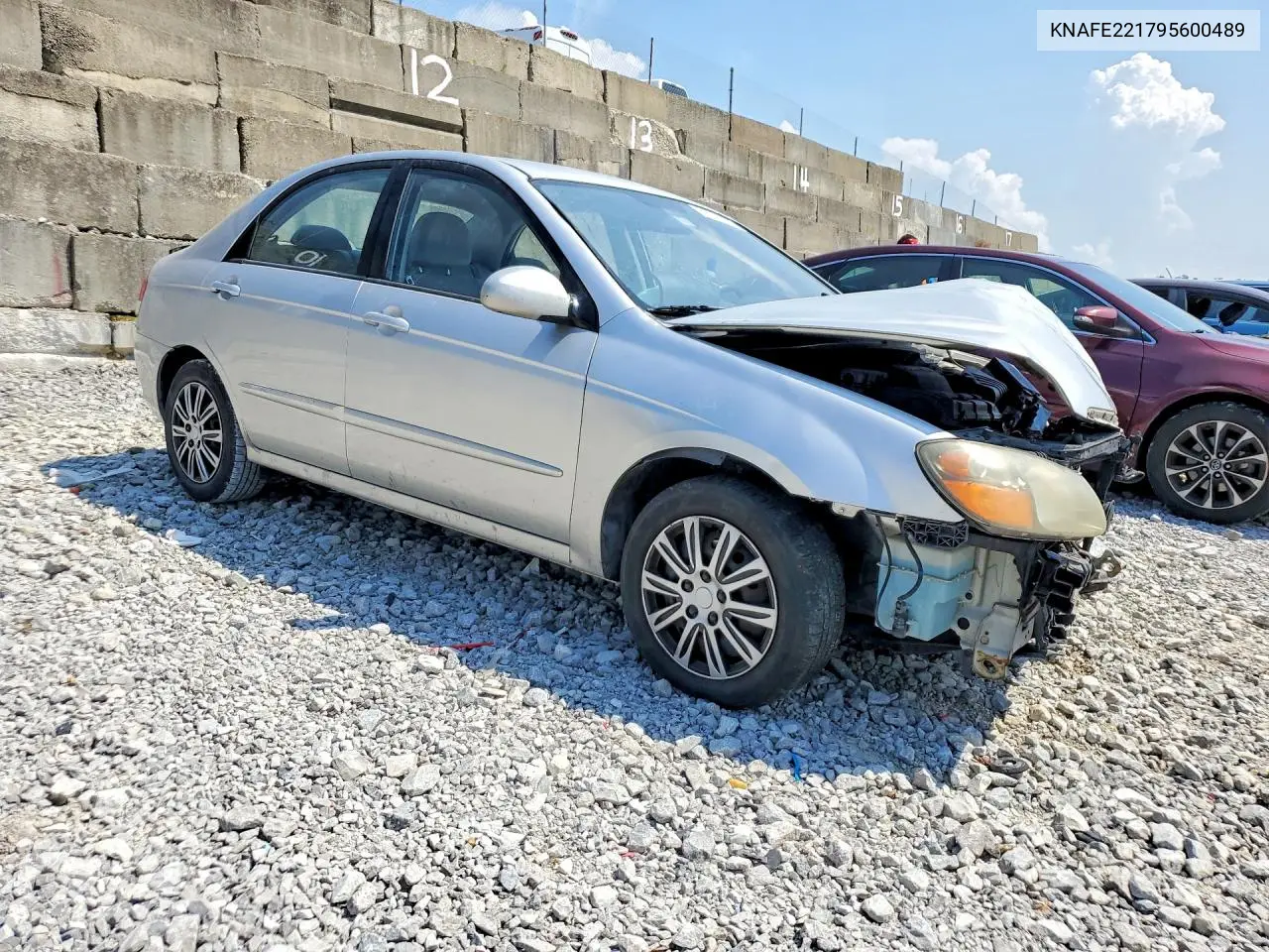 2009 Kia Spectra Lx VIN: KNAFE221795600489 Lot: 61557506
