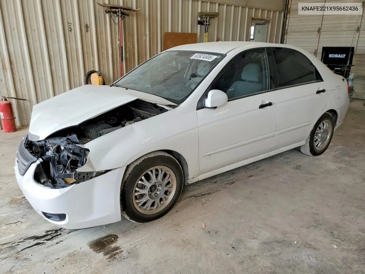 2009 Kia Spectra Lx VIN: KNAFE221X95662436 Lot: 62321066