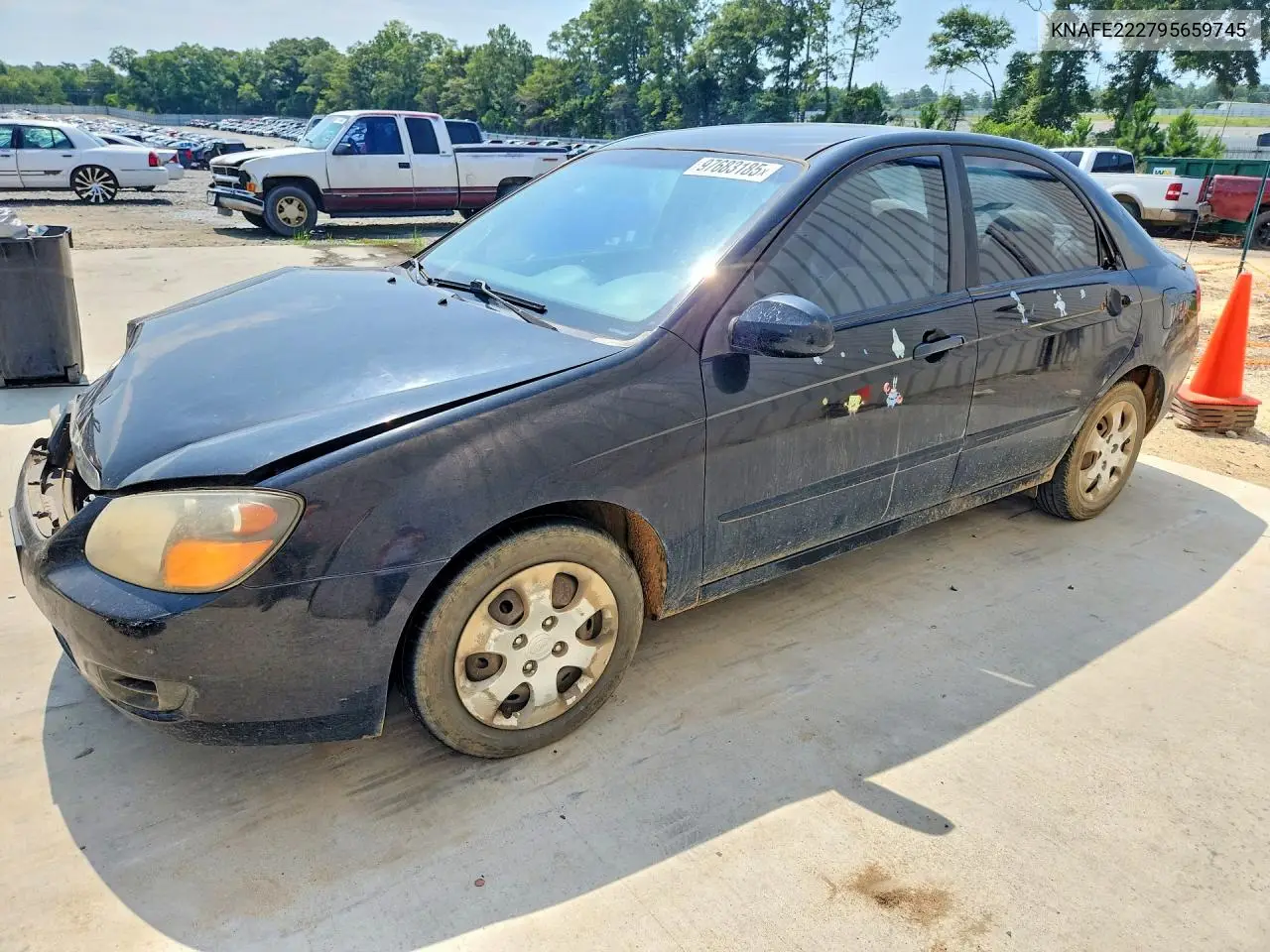 2009 Kia Spectra Lx VIN: KNAFE222795659745 Lot: 97683185