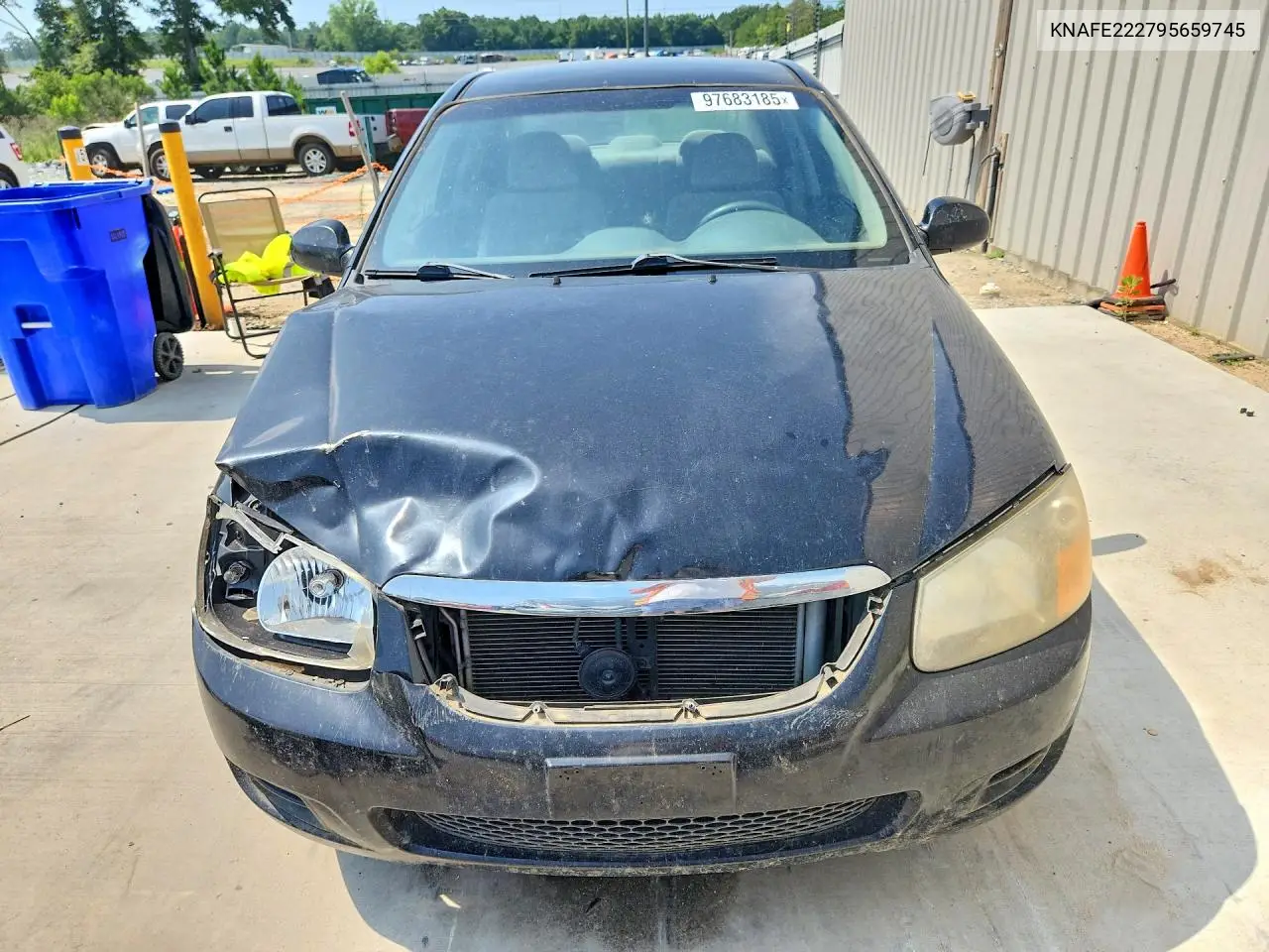 2009 Kia Spectra Lx VIN: KNAFE222795659745 Lot: 97683185