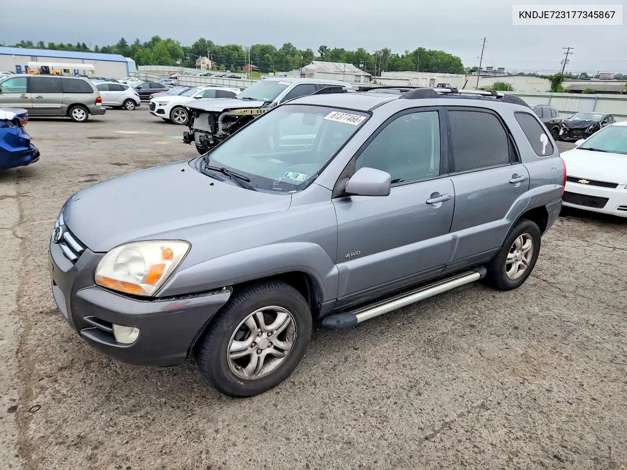 2007 Kia Sportage Lx VIN: KNDJE723177345867 Lot: 61377466
