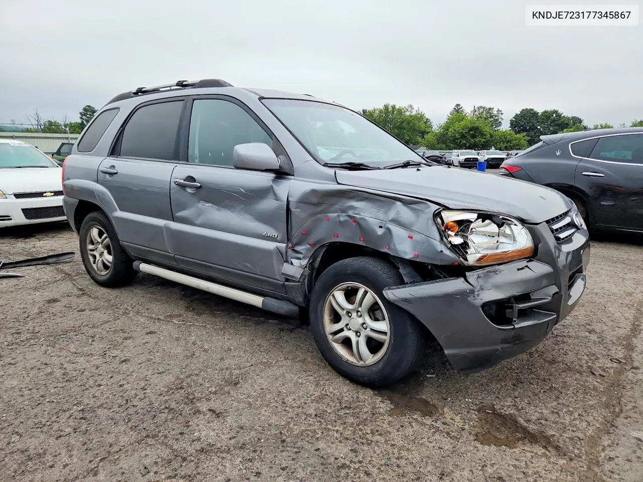 2007 Kia Sportage Lx VIN: KNDJE723177345867 Lot: 61377466