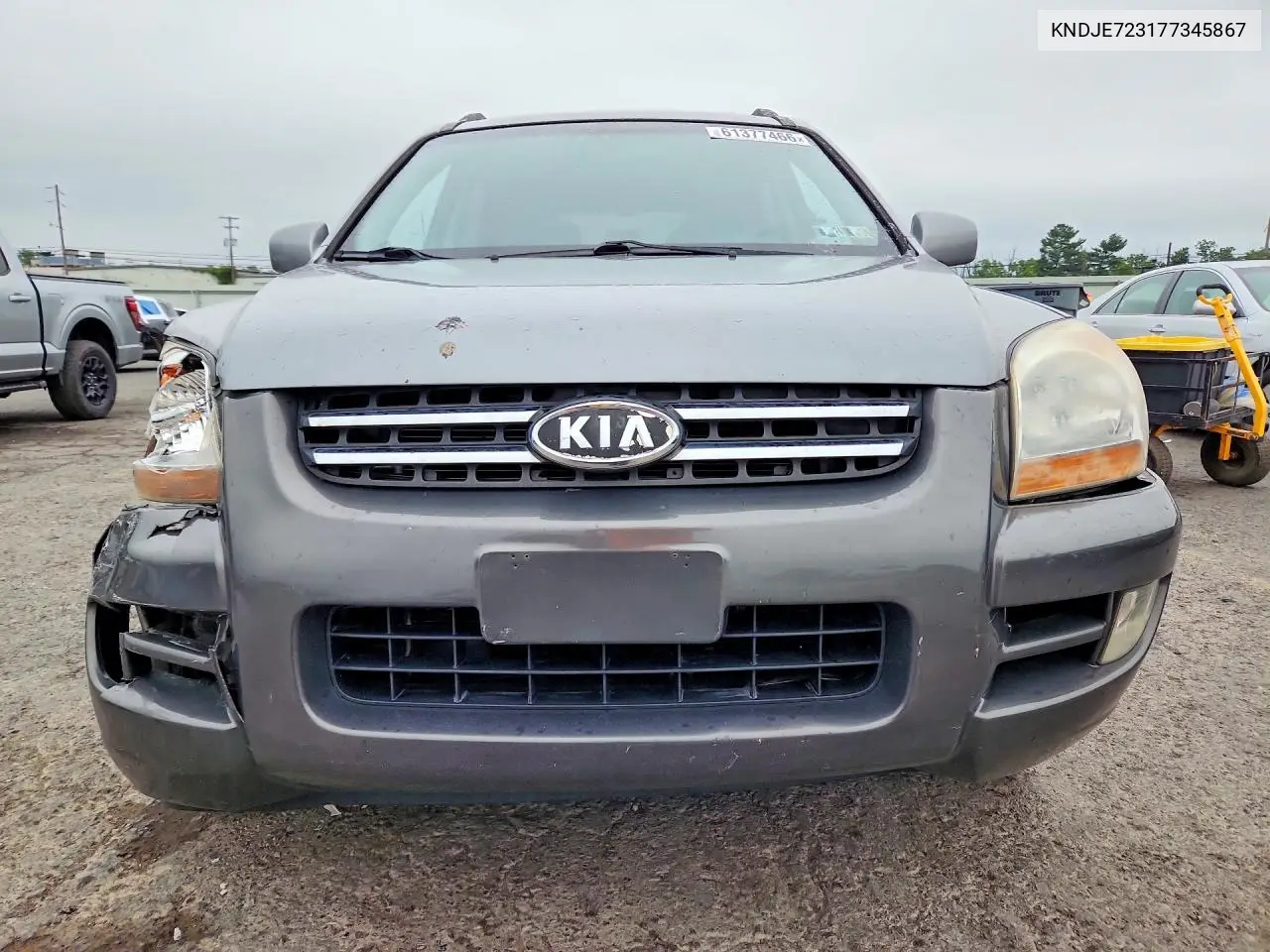 2007 Kia Sportage Lx VIN: KNDJE723177345867 Lot: 61377466