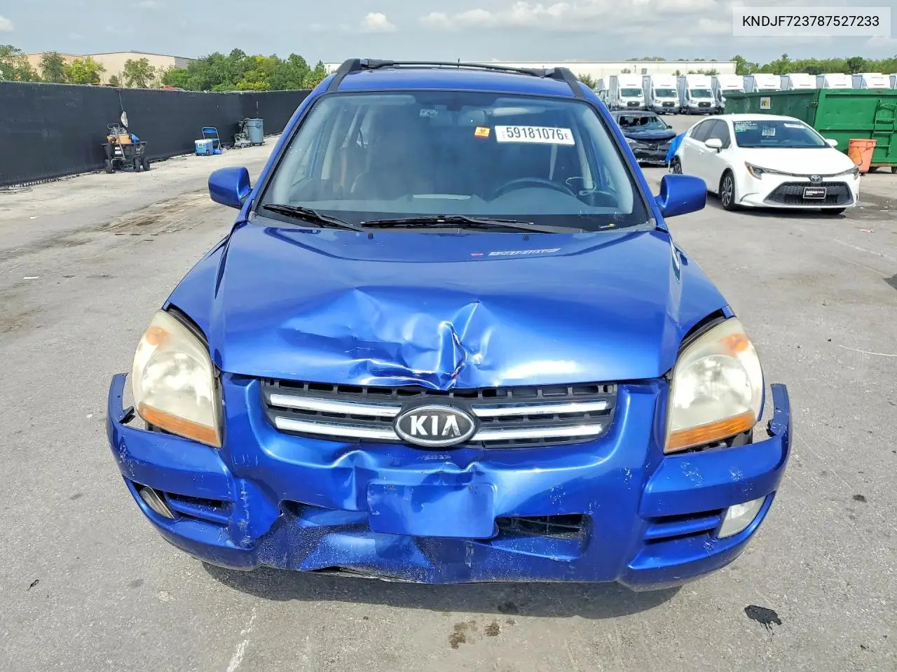 2008 Kia Sportage Lx VIN: KNDJF723787527233 Lot: 59181076