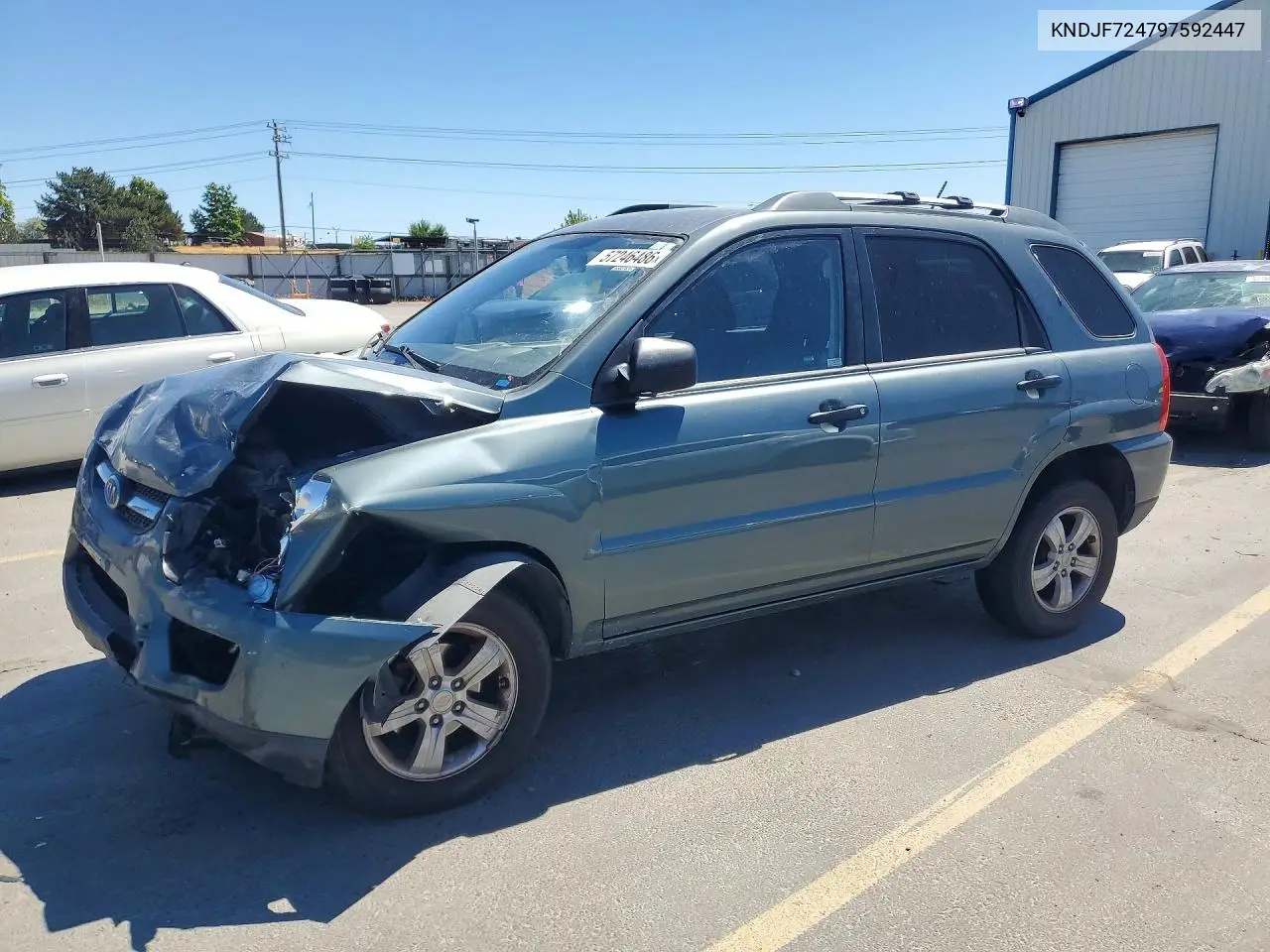 2009 Kia Sportage Lx VIN: KNDJF724797592447 Lot: 57246486