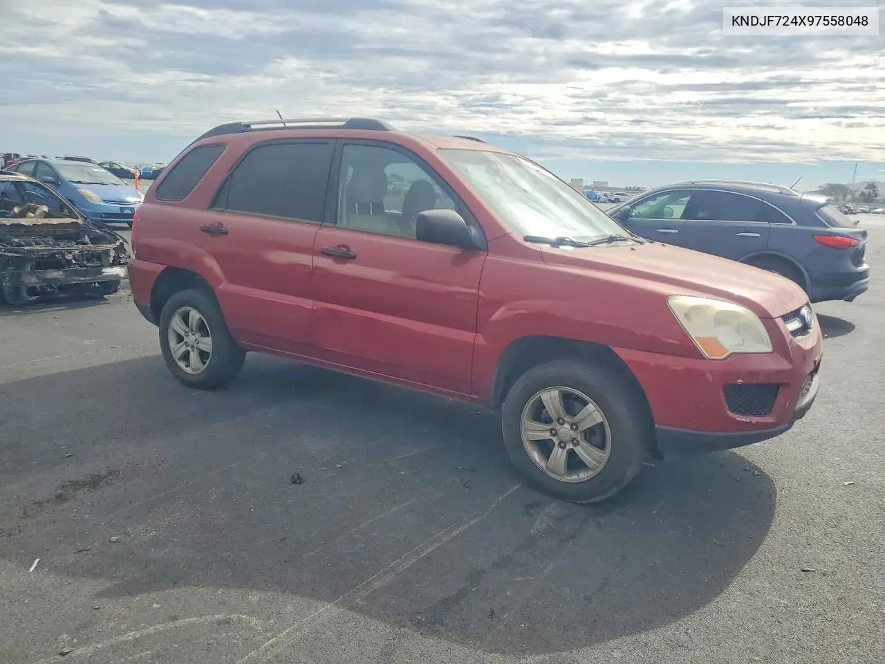 2009 Kia Sportage Lx VIN: KNDJF724X97558048 Lot: 61347016