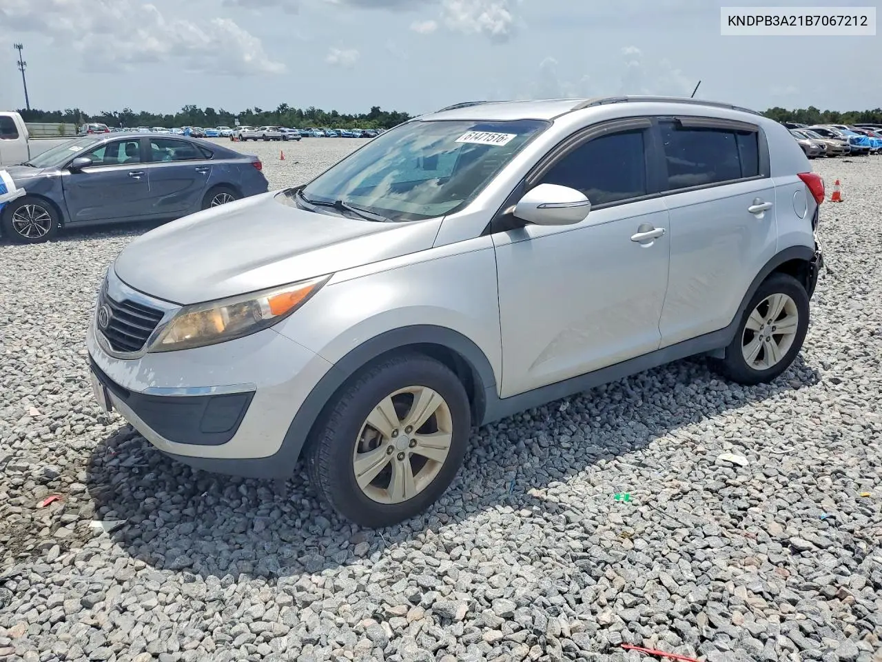 2011 Kia Sportage Lx VIN: KNDPB3A21B7067212 Lot: 61471516