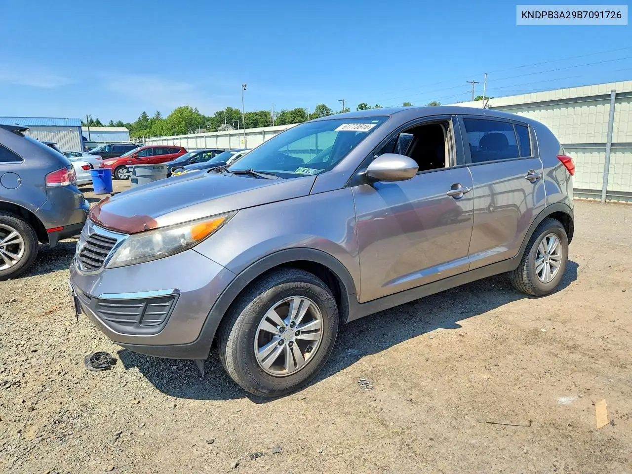 2011 Kia Sportage Lx VIN: KNDPB3A29B7091726 Lot: 61773816