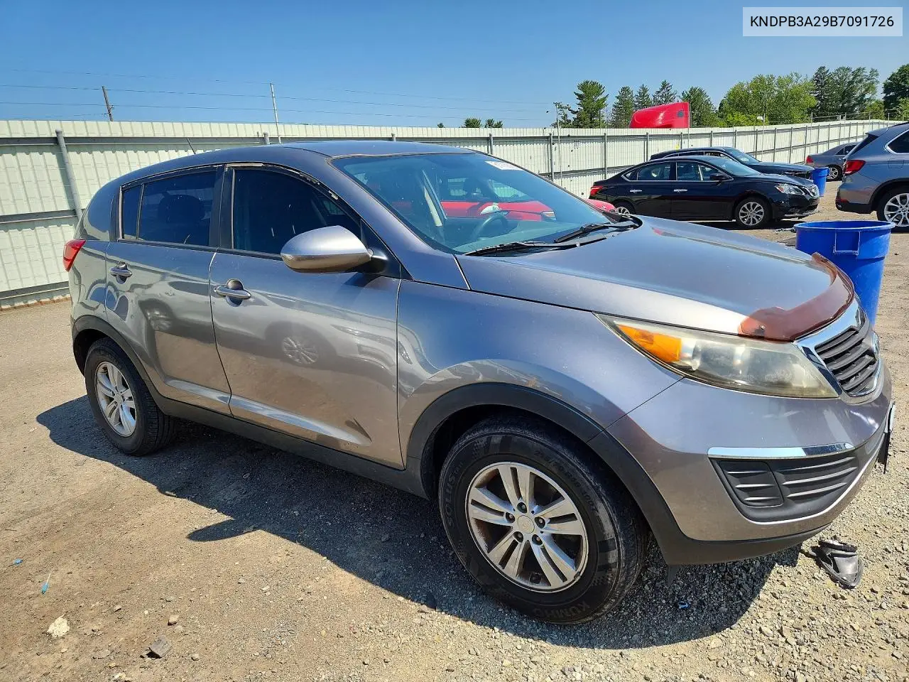 2011 Kia Sportage Lx VIN: KNDPB3A29B7091726 Lot: 61773816