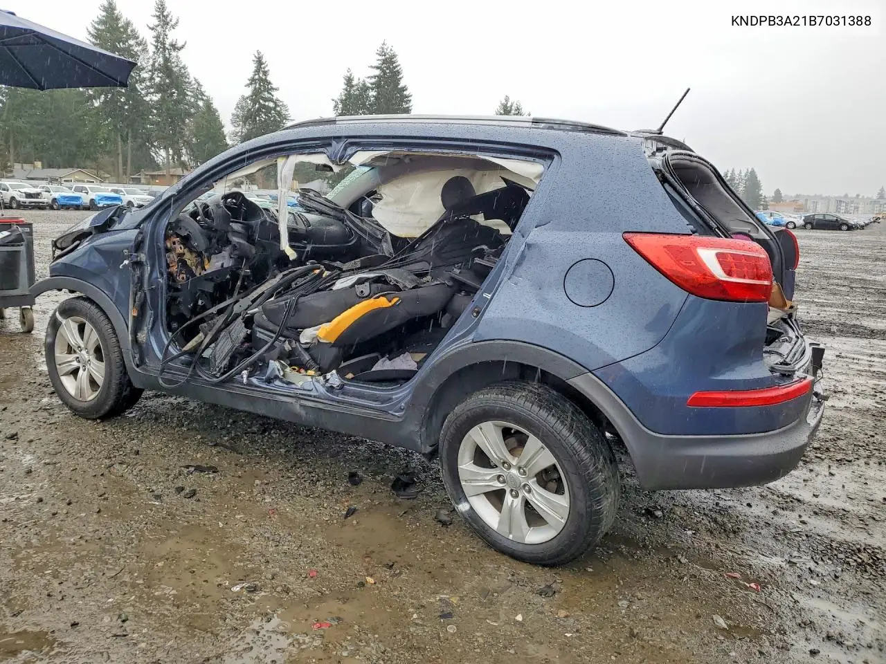 2011 Kia Sportage Lx VIN: KNDPB3A21B7031388 Lot: 72663105