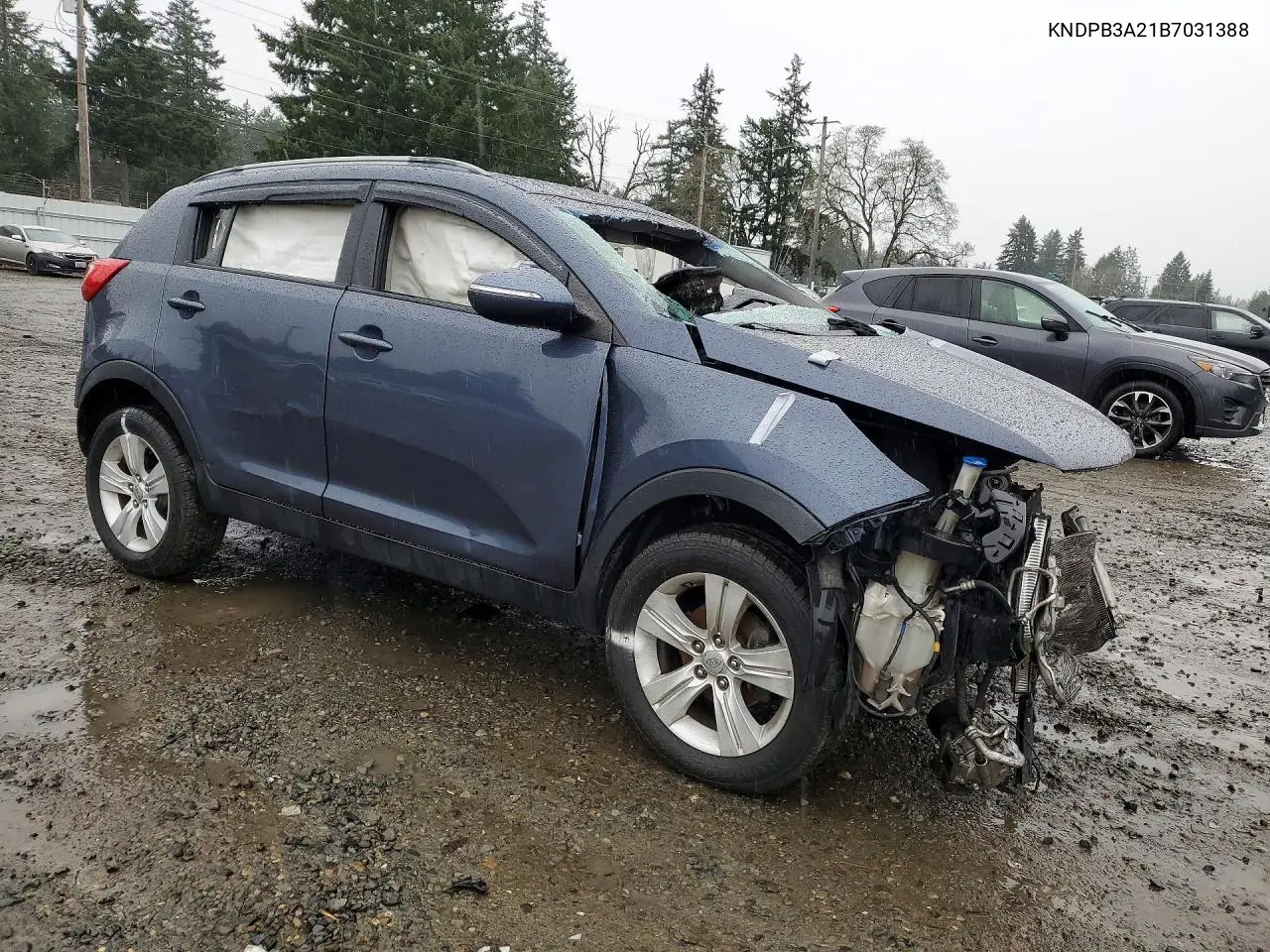2011 Kia Sportage Lx VIN: KNDPB3A21B7031388 Lot: 72663105
