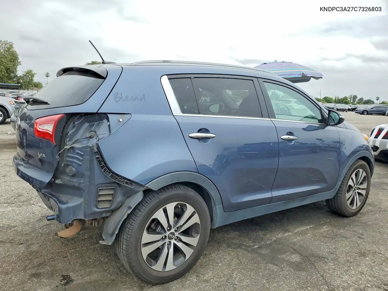2012 Kia Sportage Ex VIN: KNDPC3A27C7326803 Lot: 59138356