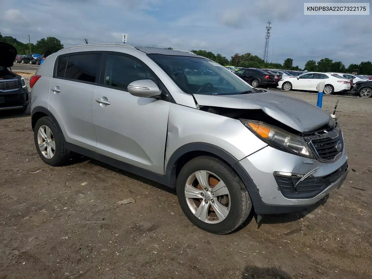 2012 Kia Sportage Lx VIN: KNDPB3A22C7322175 Lot: 62001966