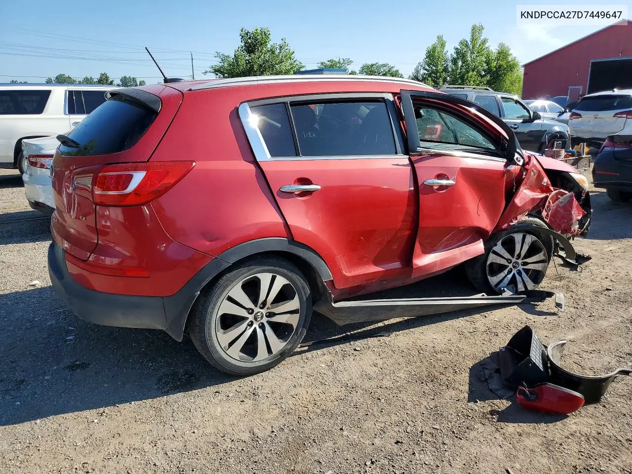 2013 Kia Sportage Ex VIN: KNDPCCA27D7449647 Lot: 57272326