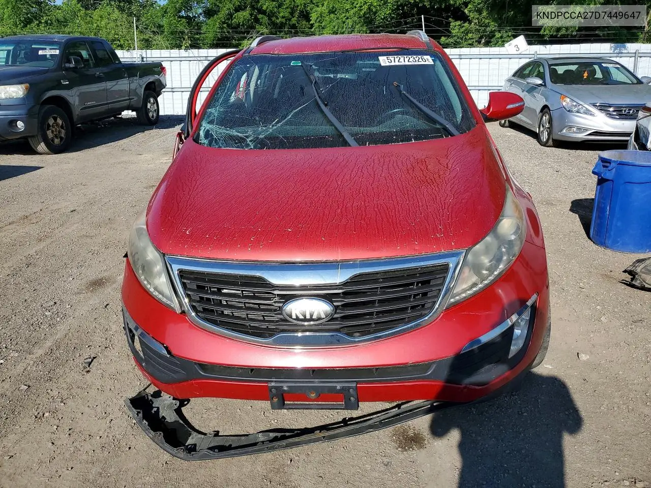 2013 Kia Sportage Ex VIN: KNDPCCA27D7449647 Lot: 57272326
