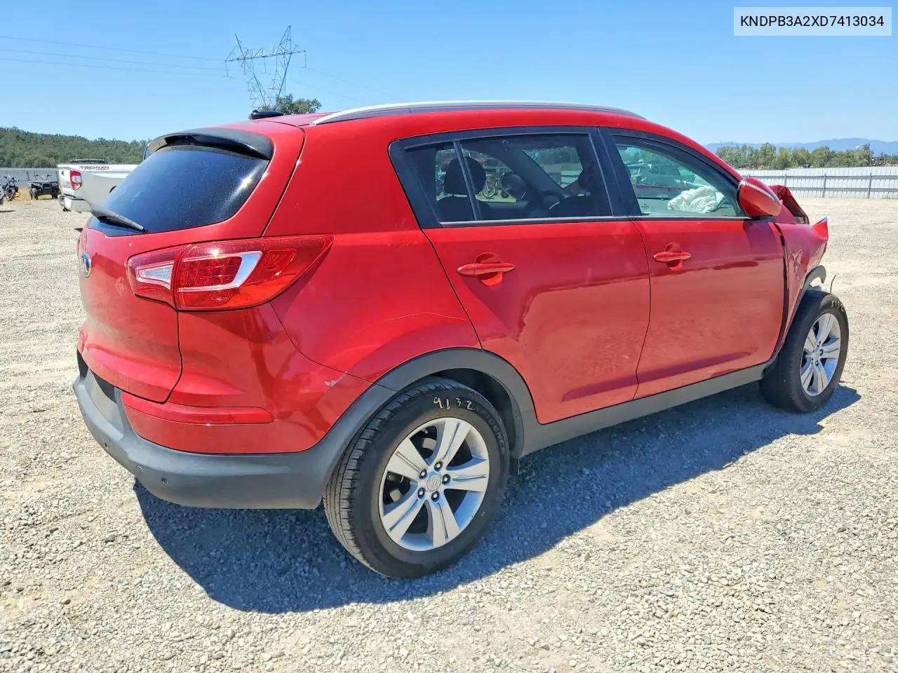 2013 Kia Sportage Lx VIN: KNDPB3A2XD7413034 Lot: 61440876