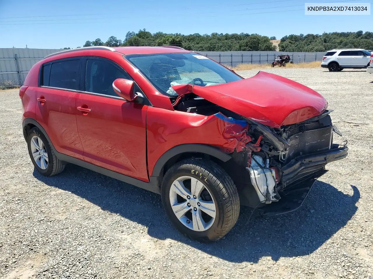 2013 Kia Sportage Lx VIN: KNDPB3A2XD7413034 Lot: 61440876